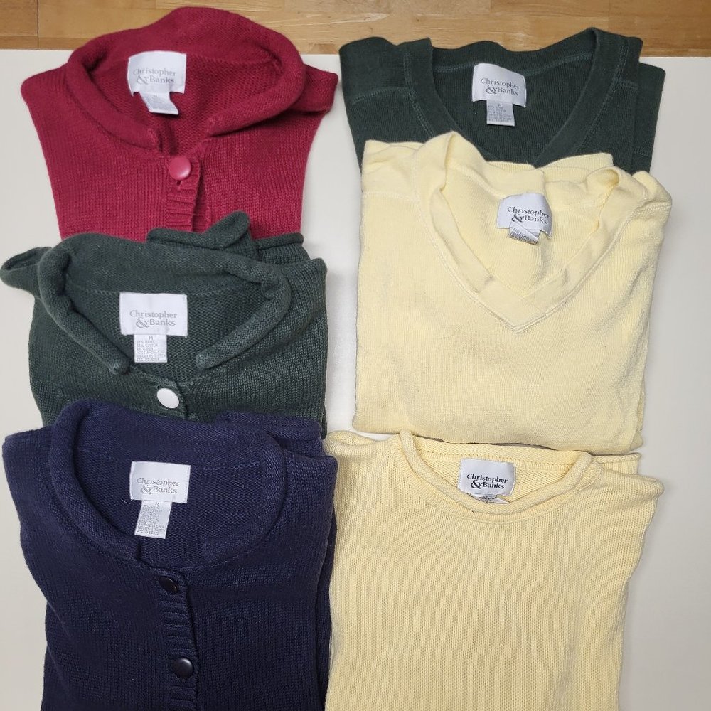 Christopher & Banks Sweater Lot (6) Size Medium